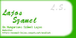 lajos szamel business card