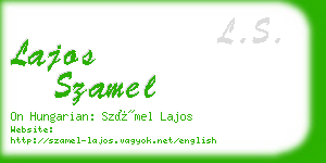 lajos szamel business card